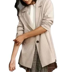 5/$25 Avec Les Filles Oversized Relaxed Cardigan Button Blazer Medium Tan